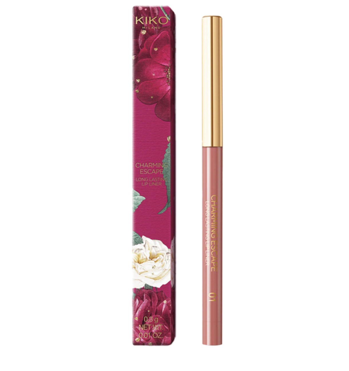 Kiko charming escape Long lasting lip liner 01Creamy Cappuccino