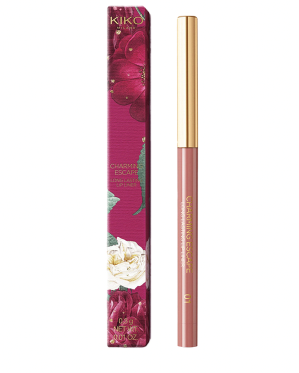 Kiko charming escape Long lasting lip liner 01Creamy Cappuccino
